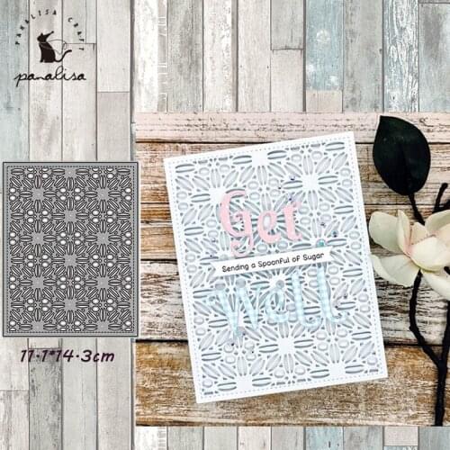 Panalisacraft Flower-pattern Background Cutting Dies Craft Dies Scrapbook Card Making Album Embossing Stencil Die Cut Decoration