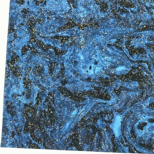 Blue oil painting starry sky Bronzing Cotton Fabric Plain cotton fabric Material Patchwork Cloth Tissue Kids Home Textile Sewing