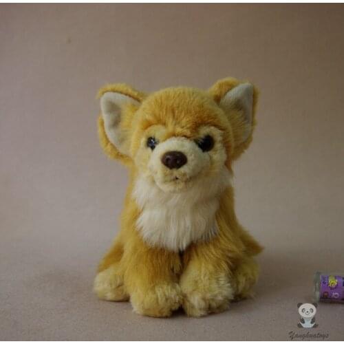 Simulation Plush Papillon Doll Toy Lovely Dogs Stuffed Toys Baby Gifts Brown