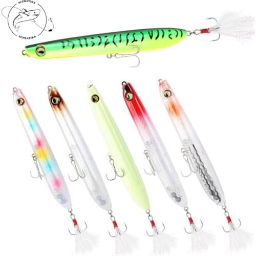 12.3cm/16g Artificial Floating Pencil Freshwater Plastic Hard Bait Swimbait Bionic Bait 3D High Simulation Eyes Fishing Lure