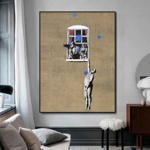 Graffiti Spoof Nude Man Canvas Art Painting for Living Room Wall Art Posters and Prints Modern Bedroom Home Decoration Pictures