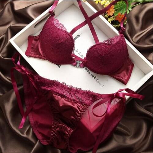 CHICKEN TOE Sexy Lace Bra And Panty Set Ultra-Thin Transparent Underwear Women Set Plus Size Lingerie Set Push Up Intimates