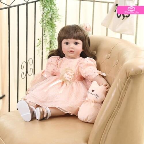 Princess Sue 24 Inch Reborn Dolls 60 cm Cloth Body Realistic Princess Girl Baby Doll For Sale bebe reborn child Birthday Xmas Gi