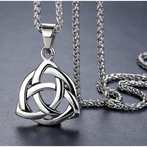 Fashionable Simple Triangle One Stainless Steel Pendant Personality Retro Men and Women Jingwei Jewelry