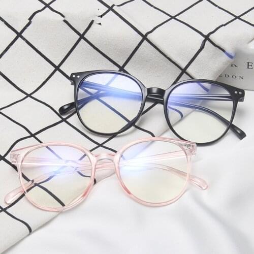 Fashion Women Anti Blue Blocking Glasses Vintage Round Frame Transparent Computer Glasses Luxury Optical Spectacle Eyewear