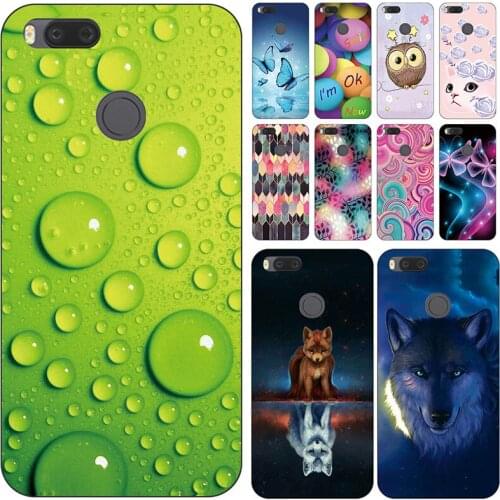 Soft Phone Case for Xiaomi Mi 5X Mi5X / Xiaomi Mi A1 Cases Panda Funda Colorful Flower Silicone TPU Back Cover Shell