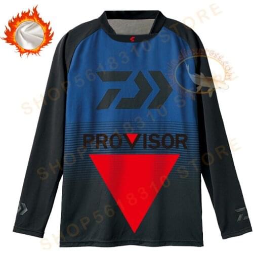 2020 New DAIWA Fishing clothes Thermal Fishing Sweater DAWA Thicken Winter Fleece Fishing Jersey Long Sleeve Fishing Sweatshirt