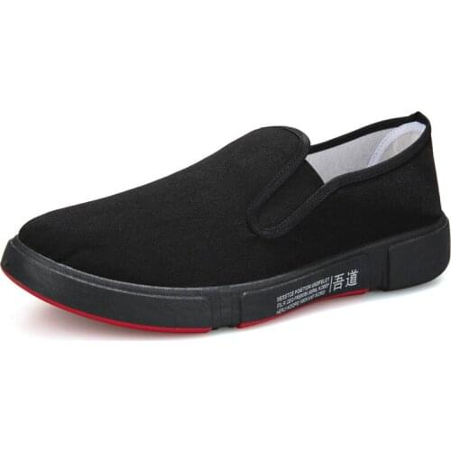 YSHUNIJ New style mens cloth shoes enlightenment phase towel cover feet lazy shoes one foot pedal breathable board shoes