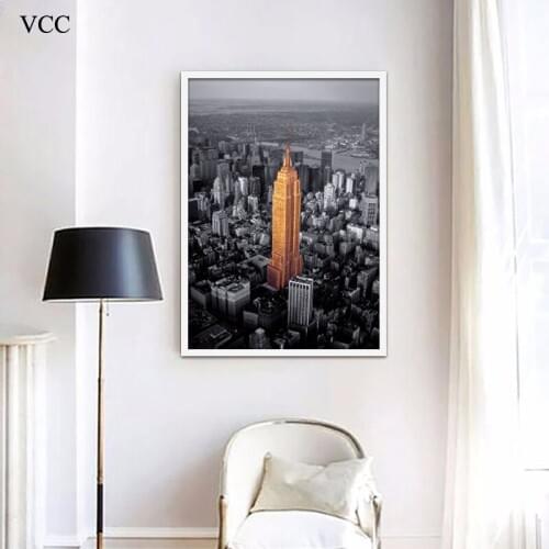 New York City Empire State Building,Paintings On The Wall Art Canvas Painting Poster,Wall Pictures For Living Room,Home Decor