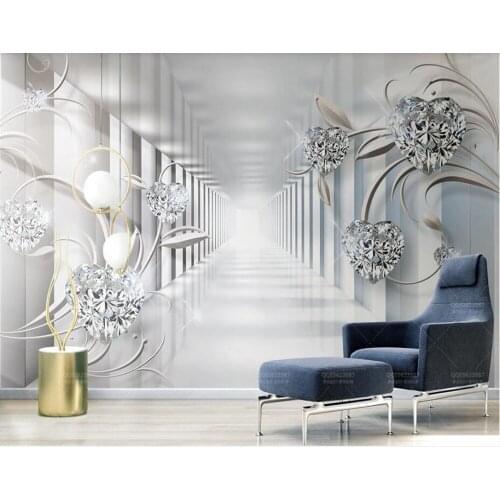Papel de parede 3d abstract space european pattern diamond wallpaper,living room bedroom kitchen wall papers home decor mural