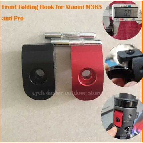 Aluminum Alloy Front Folding Hook with Bolt Screw 6.9mm Thick Hook Lock Buckle for Xiaomi Mi M365/Pro Electric Scooter Accessory
