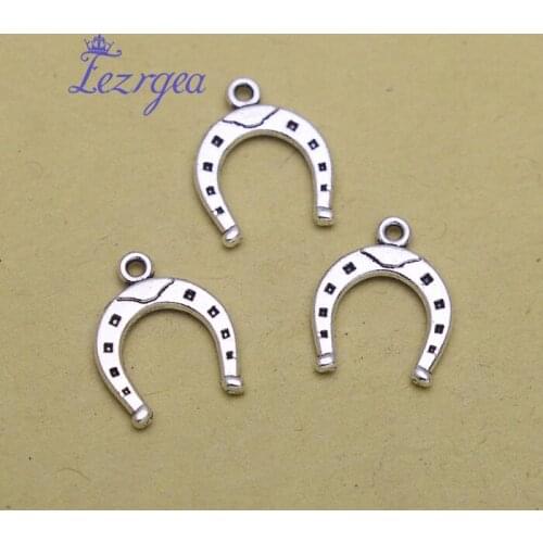 50pcs/lot--16x13mm, horseshoe cham,Antique silver plated horseshoe charms ,DIY supplies, Jewelry accessories