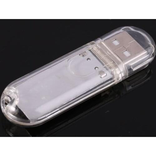 Portable Keychain USB Power 3 LED White Night Light U Disk Shape Lamp Cover