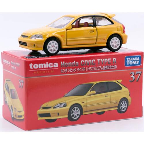 Takara Tomy Tomica Premium Honda-Civic Type R Yellow Release Commemorative Specification No.37