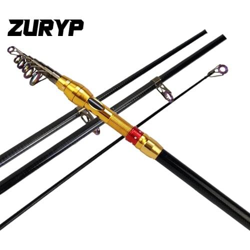 ZURYP 2.4m-3.0m New version of Telescopic Fishing Rod Spinning Travel Rod Baitcasting Rod Carbon Fiber Rod Fishing Tackle