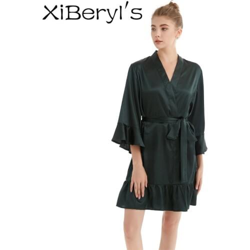 Женские банные халаты XiBeryl's China At AliExpress