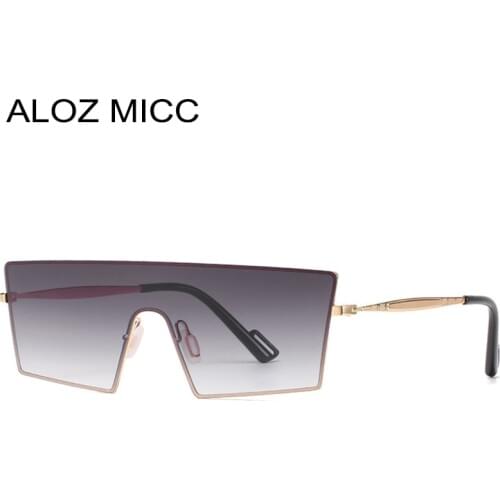 Punk One Piece Square Sunglasses Men Women Fashion Colorful Goggle Ladies Sunglasses Vintage Shades UV400 Eyewear C41