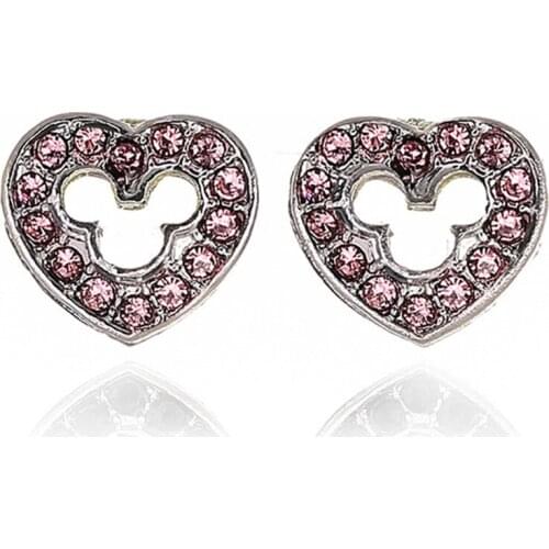 BRACE CODE latest Silver plated cartoon heart-shaped stud earrings ladies elegant earrings wholesale jewelry