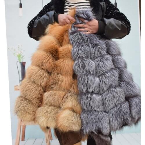 Natural red fox silver fox womens Vest natural non dyeing fashion high end winter warm womens Vest short