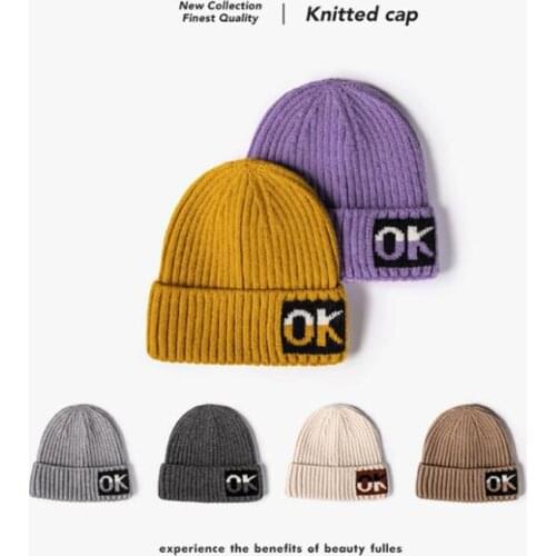 2021Winter Hats Skull Cap High Quality Unisex Cap All Match Fashion Hats Knitted Stretchy Design Cap Decor Accessory