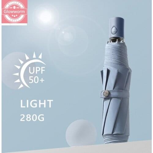 Rain and sun umbrella sunscreen vinyl shine uv female automatic folding shade upf50 + parasol umbrella beach umbrella