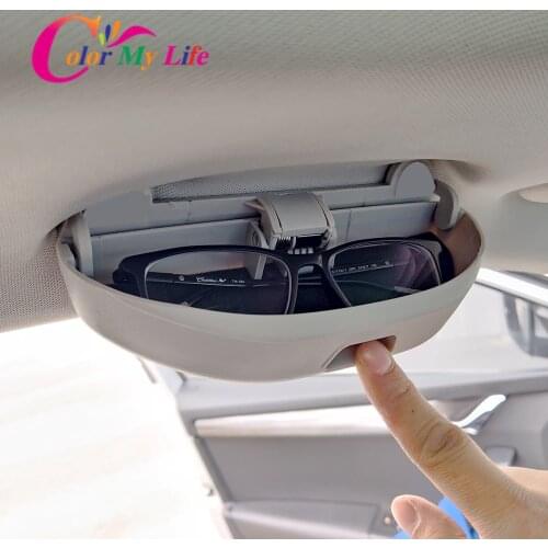 Color My Life 1 Set Car Sunglasses Holder Glasses Case Fit for Volkswagen VW Polo 6R 2011 - 2016 2017 2018 2019 2020 Accessories