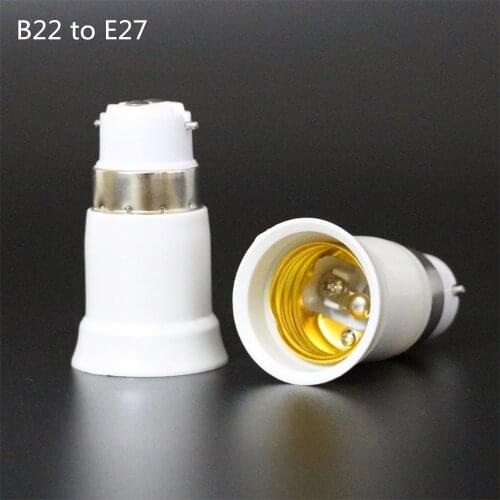 1Pcs Big B22 to E27 Fireproof Material Lamp Holder Converter Socket light Bulb Base type Adapter