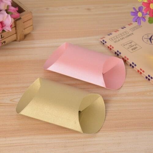 10pcs/lot Pillow Shaped Kraft Paper Candy Box Decoration DIY Multifunction Paper Box