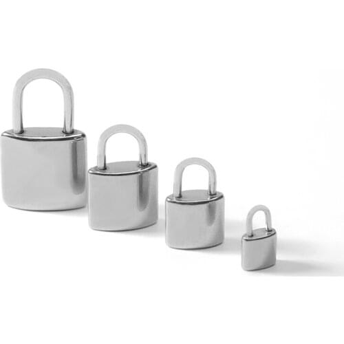 2pcs/lot Stainless Steel Lock Pendant Charms For DIY Necklace Bracelet Jewelry Making PadLock Charms DIY Crafts