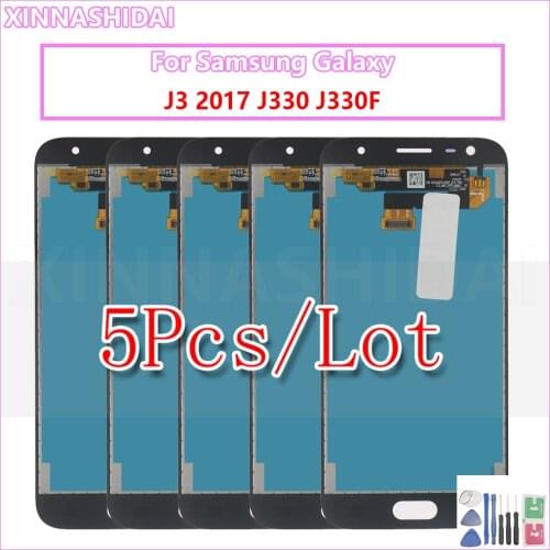 5PCS/Original 5.0" For SAMSUNG Galaxy J3 2017 J330 J330F J3 PRO LCD Display No Dead Pixel Touch Screen Sigitizer Assembly Replac