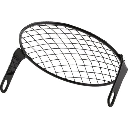 6.3 "Retro Motorcycle Grille Side Mount Lighthouse Square Net Cover Mask