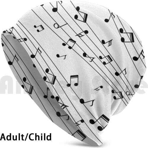 Black Music Notes And Treble Clef Beanies Knit Hat Hip Hop Music Music Notes Treble Clef Black Notes Music Lover