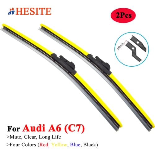 HESITE Colorful Windshield Wiper Blade For Audi A6 B4 B5 C5 C6 4F C7 C8 Model Car Accessories 2008 2010 2012 2013 2014 2015 2016