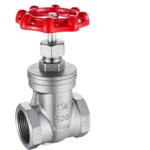 DN15 DN20 DN25 DN32 Female Thread 304 Stainless Steel Gate Valve Rotary Water Sluice Valve for Water Oil Gas Steam