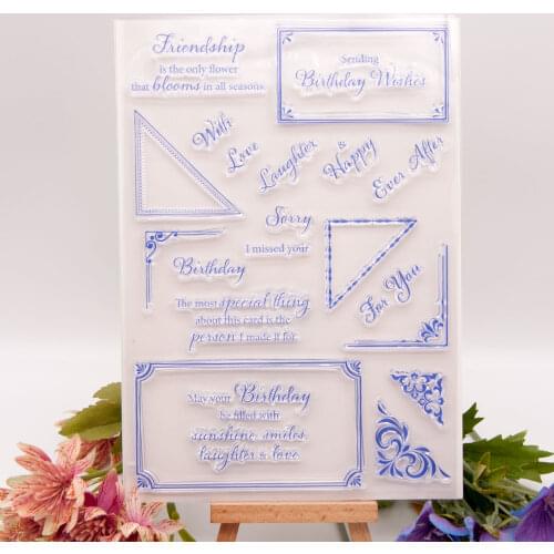Friendship Best Wishes Transparent Clear Silicone Stamp DIY Diary Scrapbooking Card
