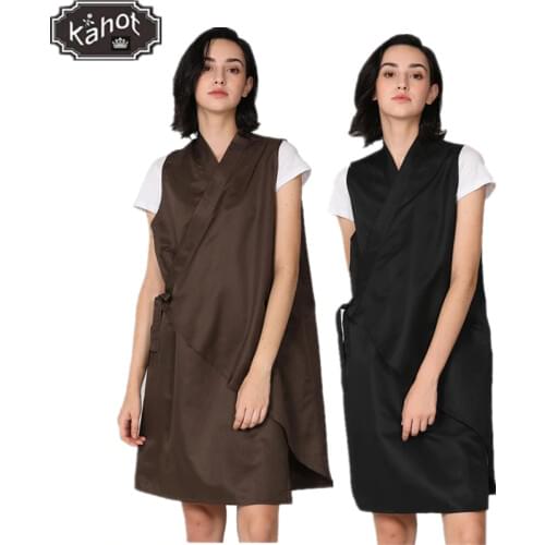 Salon Profession Hairdresser Fashion Waterproof Non-Stick Hair Work Apron Barber Assistant Coffee Nail Shop Work Clothes Apron