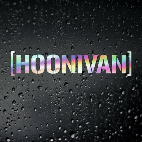 FD592 Hoonivan Van Chrome Oil Slick Sticker for Campervan T25 T4 T5 T6 Sprinter Caddy Motorcycle Bumper Decal