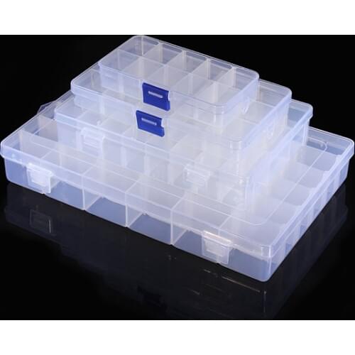 Components IC chip transparent 10 15 24 36 Value Electronic Components Storage Box