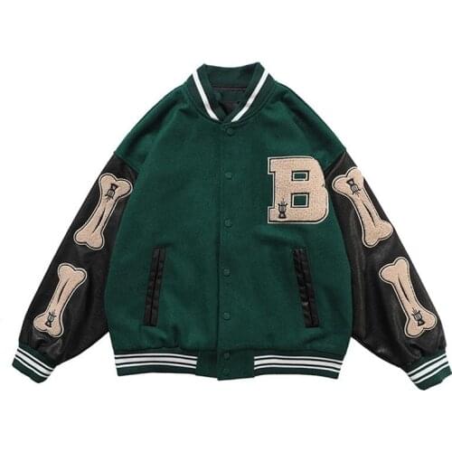 Bomber Jackets Women Coat Couple Baseball Jacket Hip-Hop Varsity Jacket Uniform Street Casual Unisex Racer Streetwear Harajuku