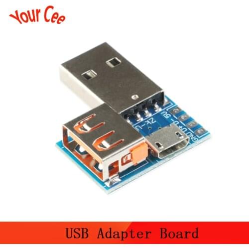 Micro USB Female Male USB 3 IN 1 DIP Transform Module-Board-Panel 3 USB IN 1 Connector Board Adapter Board PCB Converter New