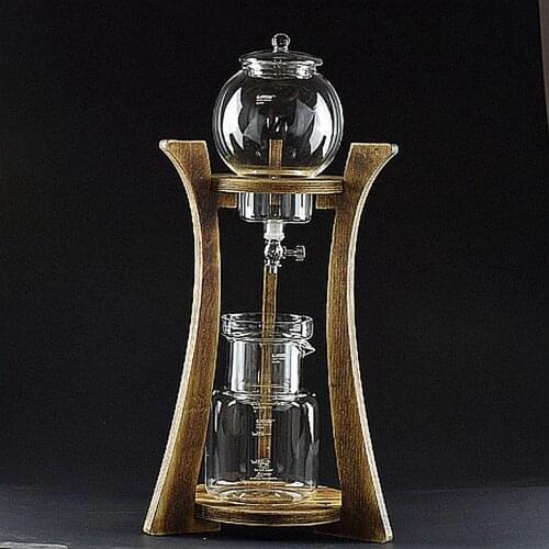 New Wooden Drip Coffee Machine 600 ml Reusable Glass FilterTtool Espresso Drip Coffee Machine