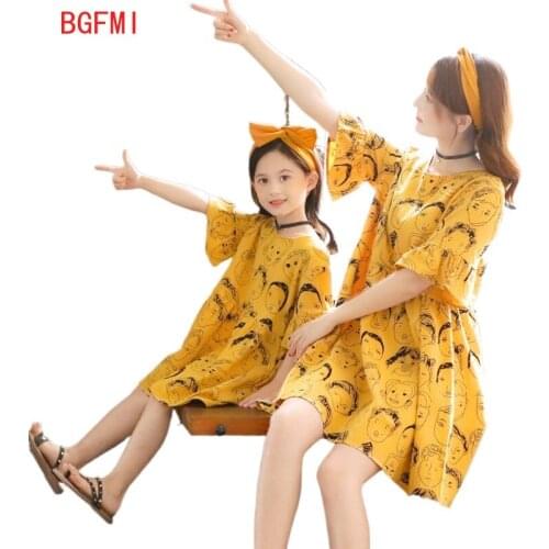 2021 new Mother Daughter Parent-child attire 4-12Y Girls Baby Dresses Summer clothes Family fitted children clothing Family look