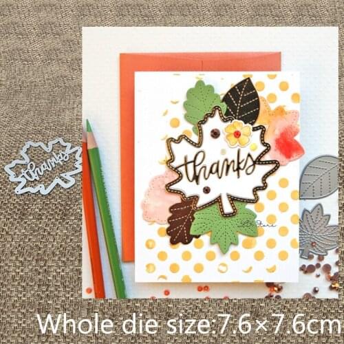 New Design Craft Metal stencil mold Cutting Dies Thanks Leaf Shaker scrapbook die cuts Album Paper Card Craft Embossing