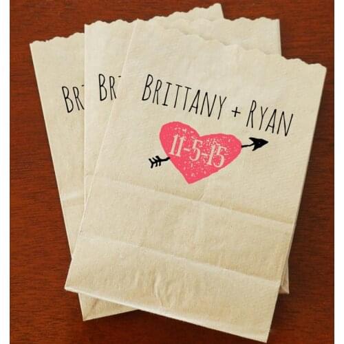 Personalized Chocolate Bar Bridal baby Shower Kraft Paper Bakery Cookie desserts gifts Favors Bags Custom Names and Date printed