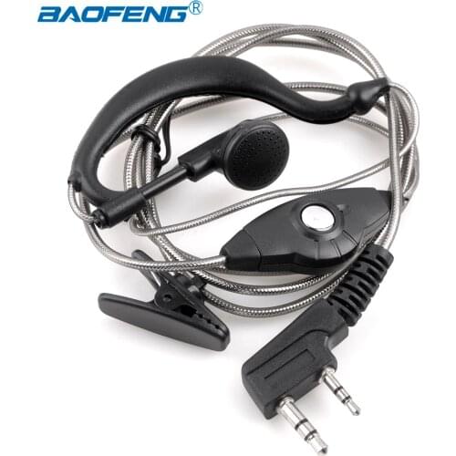 Walkie talkie Baofeng earphone uv 5r earbuds PTT with mic in ear hook headphone k port two way radio headset uv-5r bf-888s