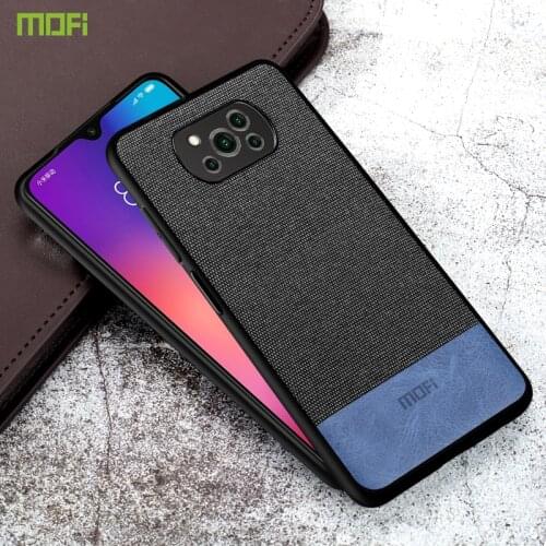 For POCO X3 NFC Case Fabirc Leather Back Cover POCO X3 Case For Xiaomi Poco X3 Shockproof Cover Luxury Bussiness Style Fundas