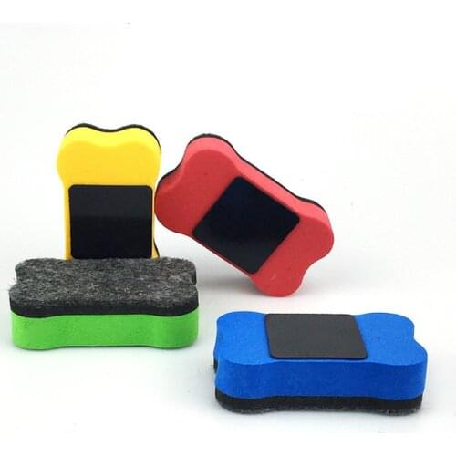 Absorbable Whiteboard Brush And Blackboard Eraser Felt Childrens Chalk Eraser Dog Bone EVA Magnetic Whiteboard Erasers