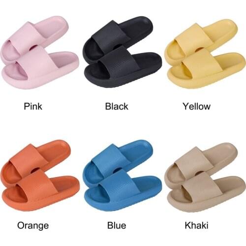 Women Thick Platform Slippers Summer Beach Eva Soft Sole Slide Sandals Leisure Men Ladies Indoor Bathroom Anti-slip Shoes Drop