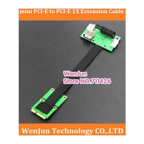 Mini PCI-E to PCI-E 1X extension cable PCI Express x1 to mini PCI-E adaper card with 4pin floppy Cable