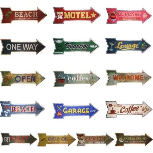 Cupcake vintage tin sign beer bar arrow coffee wall decor coffee poster